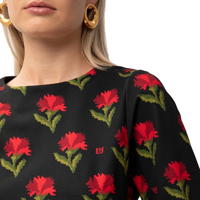 We Are Mini Dress Printed-Black Carnations We Are Mini Dress Printed-Black Carnations