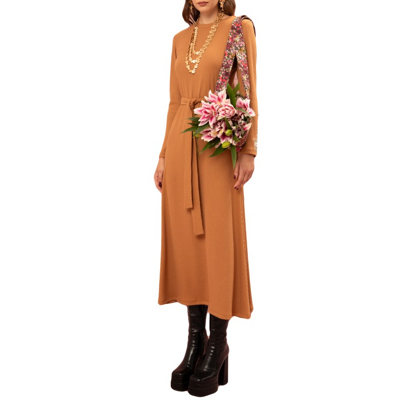 We_Are Dress Knitted Rib-Beige We_Are Dress Knitted Rib-Beige