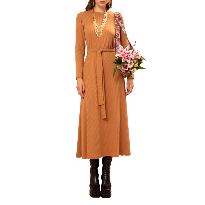 We_Are Dress Knitted Rib-Beige We_Are Dress Knitted Rib-Beige