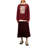 We_Are T-Shirt Long Sleeved Floral Print-Burgundy