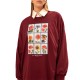 We_Are T-Shirt Long Sleeved Floral Print-Burgundy