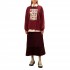 We_Are T-Shirt Long Sleeved Floral Print-Burgundy