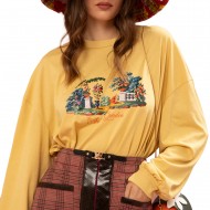 We_Are T-Shirt Long Sleeved Floral Print-Yellow