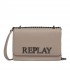 Replay Flap Pocket Adjustable Strap Bag-Taupe Gray