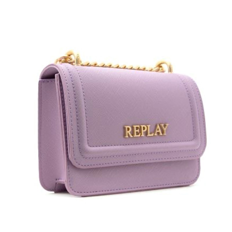 Replay Mini Flap Pocket Bag With Adjustable Strap-Violet Tulle