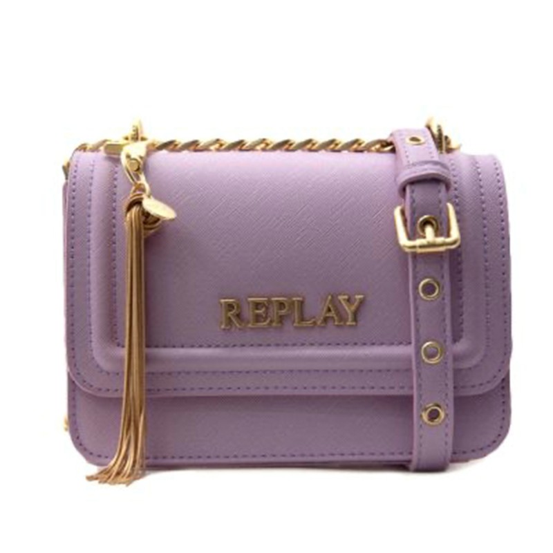 Replay Mini Flap Pocket Bag With Adjustable Strap-Violet Tulle