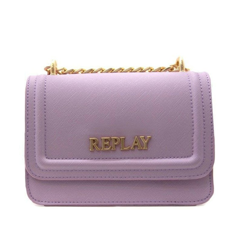 Replay Mini Flap Pocket Bag With Adjustable Strap-Violet Tulle
