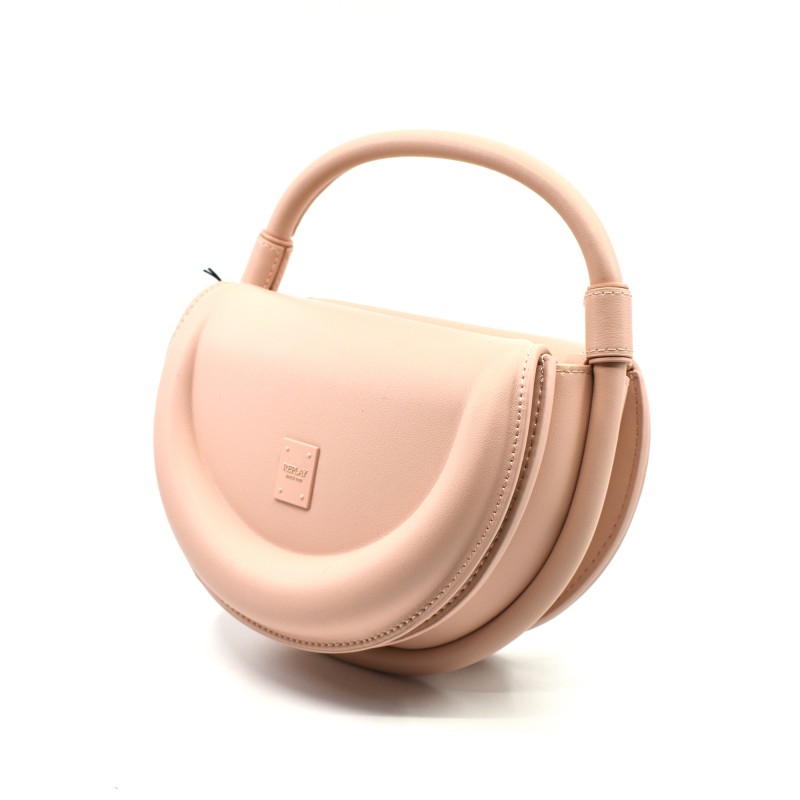 Replay Shoulder Bag With Handle-Pink Replay Shoulder Bag With Handle-Pink