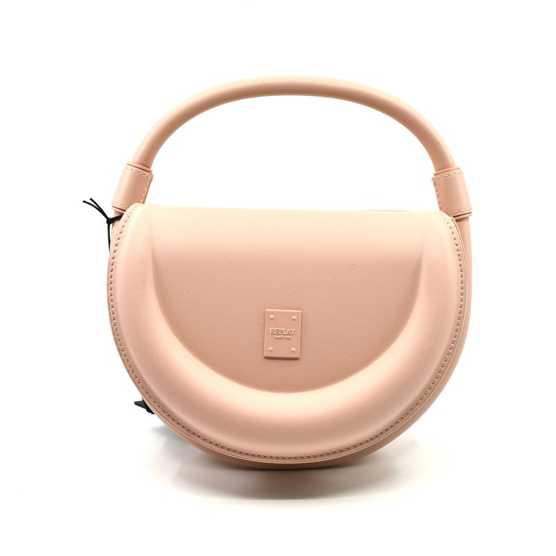 Replay Shoulder Bag With Handle-Pink Replay Shoulder Bag With Handle-Pink