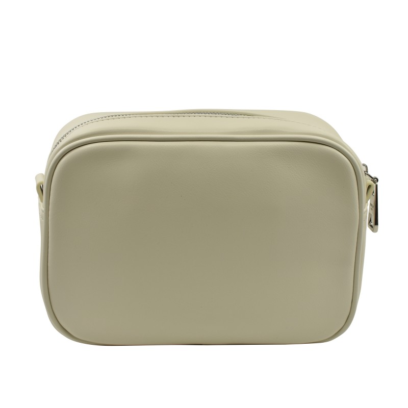 Replay Leather Effect Shoulder Bag-Dirty White