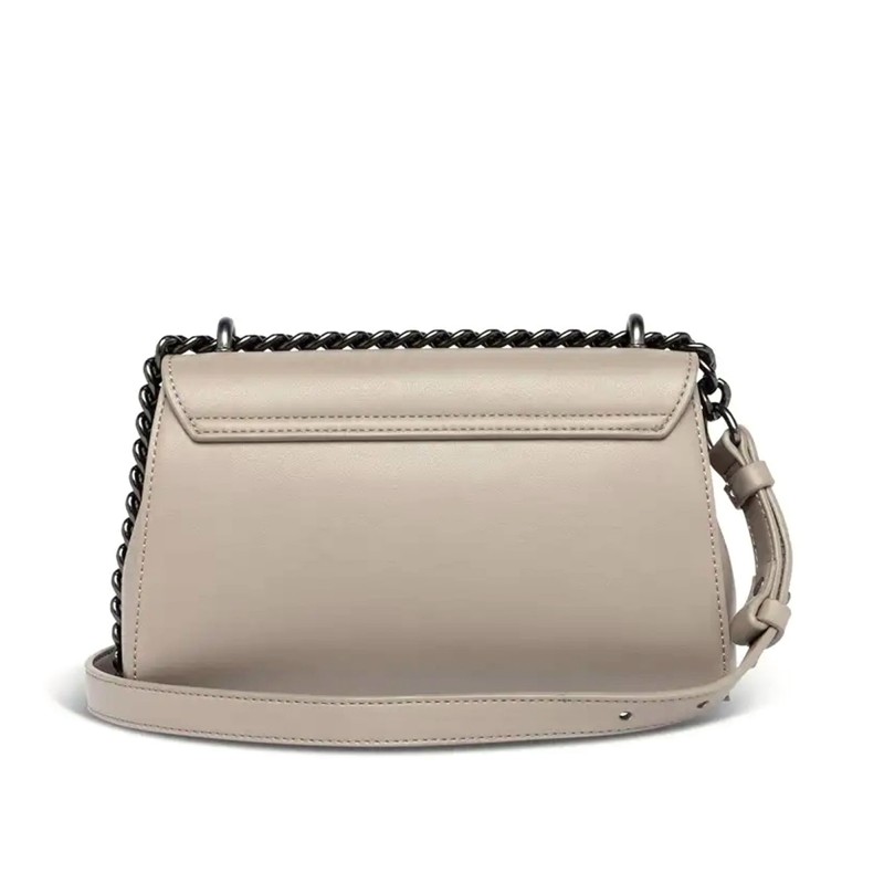 Replay Clutch Bag With Chain Shoulder Strap-Iron Black