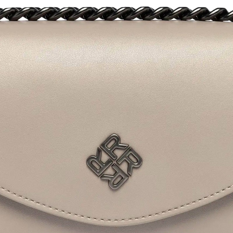 Replay Clutch Bag With Chain Shoulder Strap-Iron Black