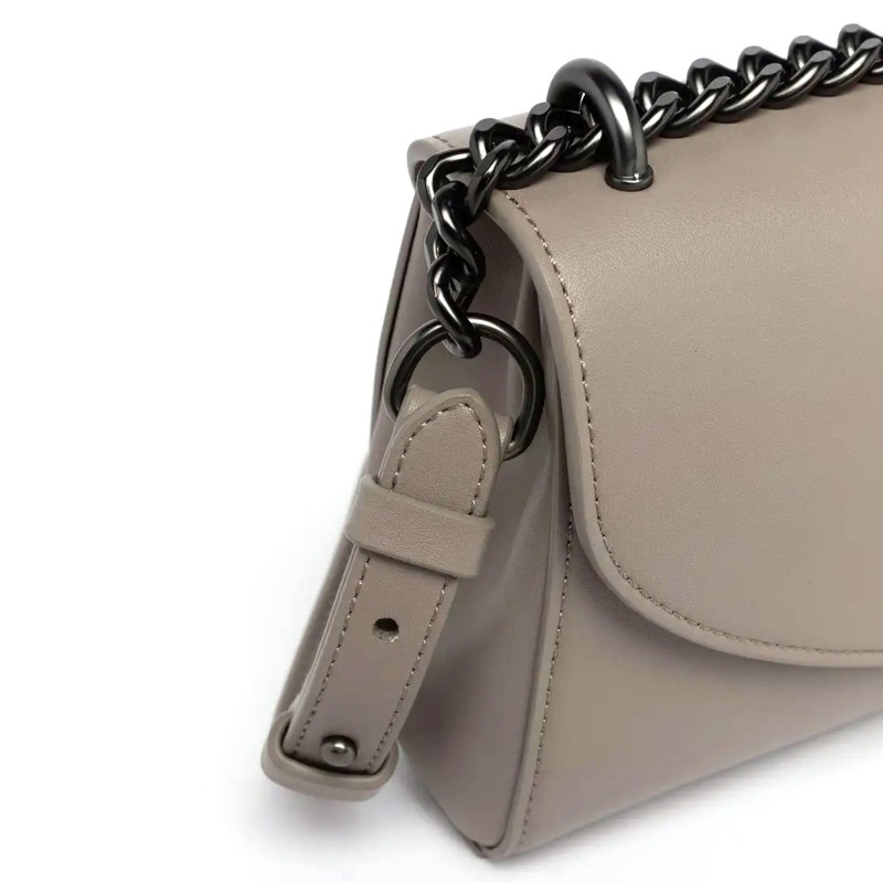 Replay Clutch Bag With Chain Shoulder Strap-Iron Black