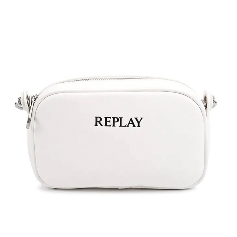 Replay Adjustable Strap Shoulder Bag-Optical White