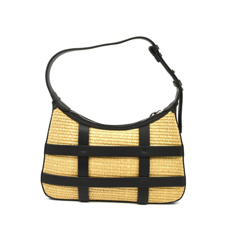 Replay Two Tone Coloured Hobo Bag-Beige/Black