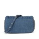 Replay Shoulder Bag With Flap Blu Denim-Blue Replay Shoulder Bag With Flap Blu Denim-Blue