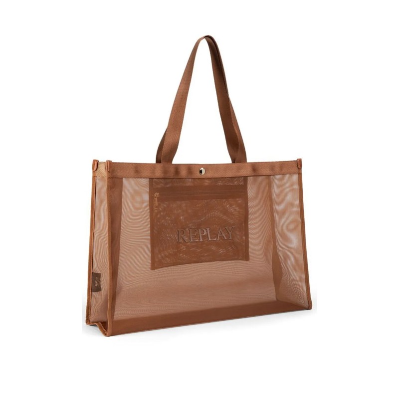 Replay Bag Shoulder With Mesh-Brown