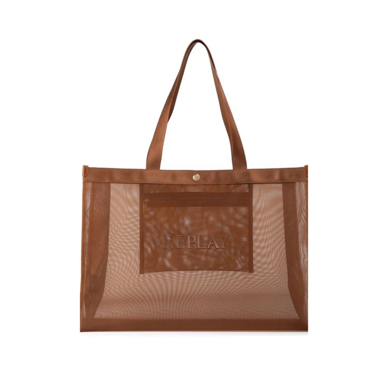Replay Bag Shoulder With Mesh-Brown