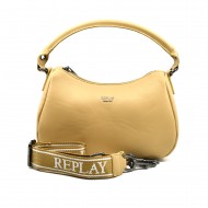 Replay Bag Shoulder With Lettering-Beige