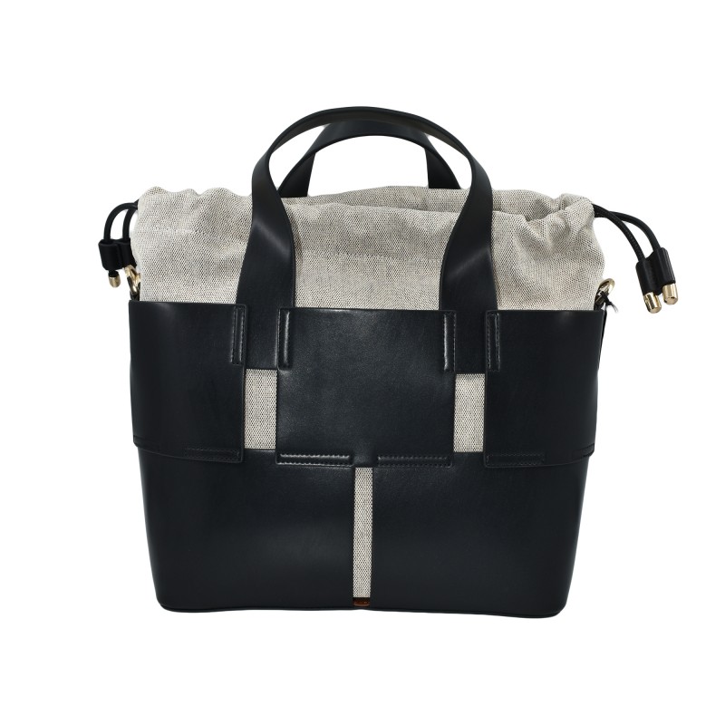 Replay Shoulder Bag-Black/Beige