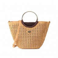 Replay Bag With Woven Shoulder Strap-Roasted Pecan