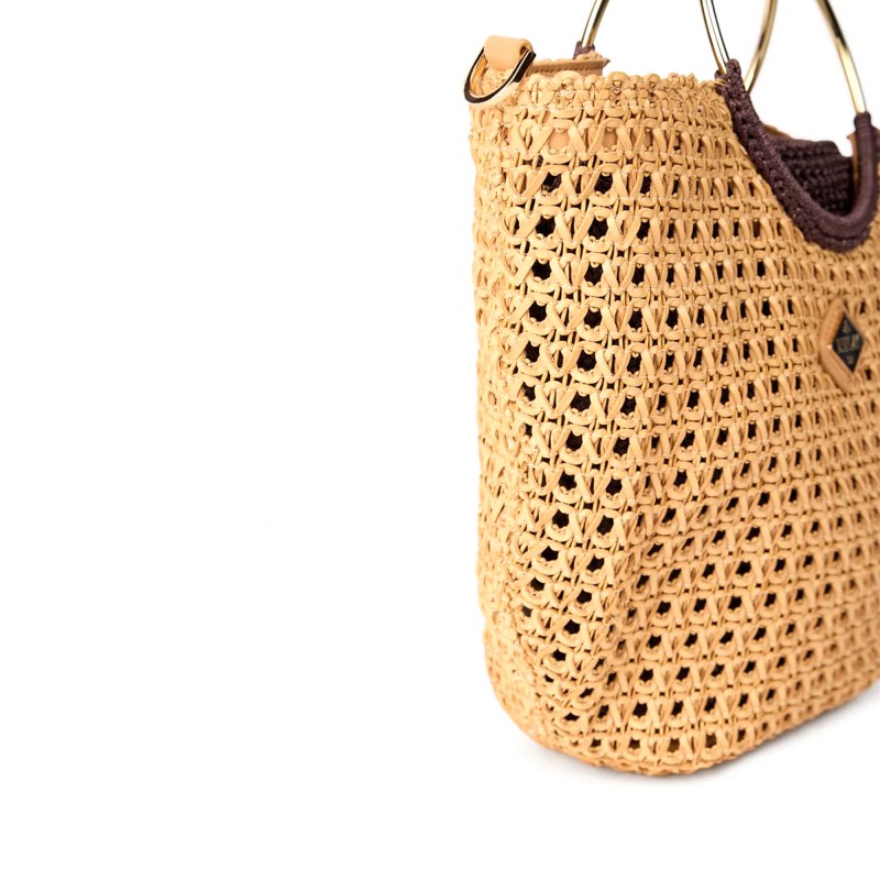 Replay Bag With Woven Shoulder Strap-Roasted Pecan