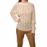 Aggel Blouse Knit With Bow Tie-Ivory