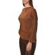 Aggel Blouse Knit Intarsia-Amber Brown/Black