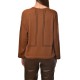 Aggel Blouse Knit Intarsia-Amber Brown/Black