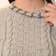 Aggel Pulover With Chain Neck Detail-Grey Arzane