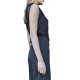 Aggel Top Satin Drape Sleeveless With Knit Details-Black
