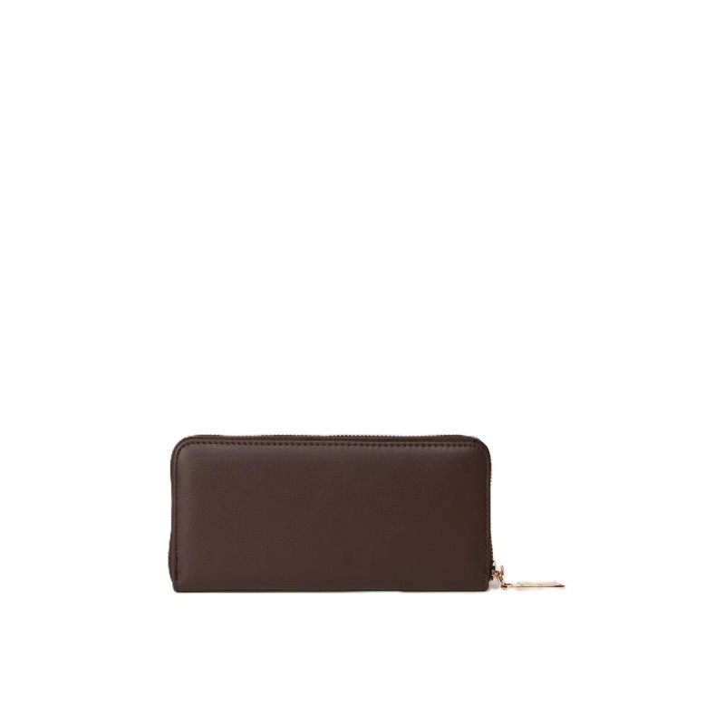 Replay Wallet Zip Around With Diamond Logo-Dark Brown Replay Wallet Zip Around With Diamond Logo-Dark Brown