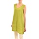 Lotus Eaters Pure Linen Short Relaxed-Fit Dress-Lime Lotus Eaters Pure Linen Short Relaxed-Fit Dress-Lime