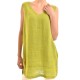 Lotus Eaters Pure Linen Short Relaxed-Fit Dress-Lime Lotus Eaters Pure Linen Short Relaxed-Fit Dress-Lime