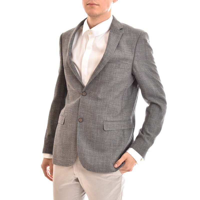 Guy Laroche Micropatterned In Classic Fit-Dark Grey