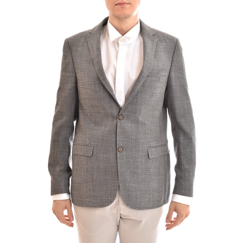 Guy Laroche Micropatterned In Classic Fit-Dark Grey