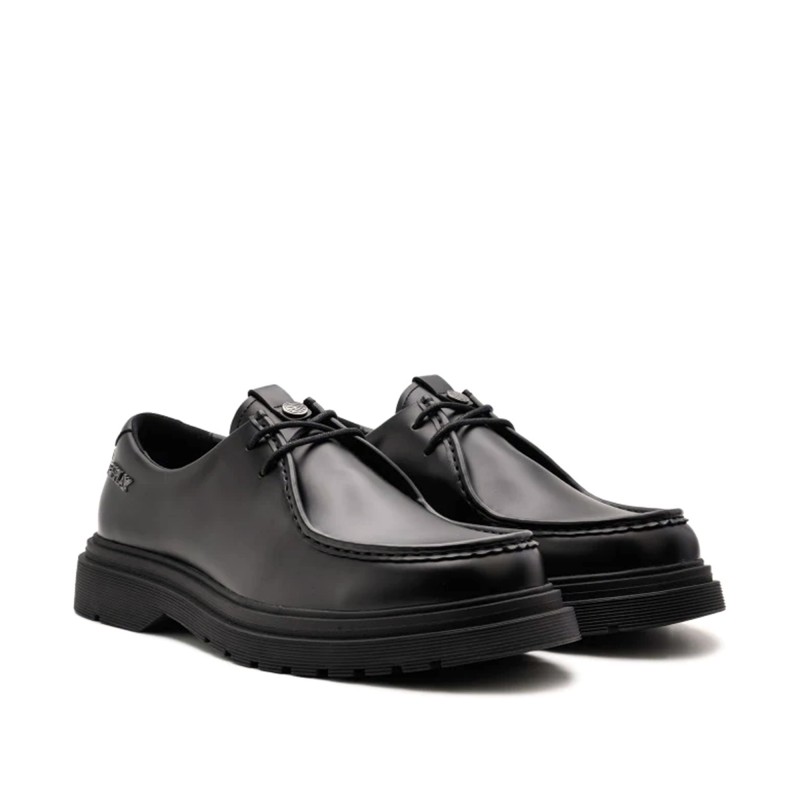 Replay Loafers Lace Up Pierce Enginner Glossy Finish-Black Replay Loafers Lace Up Pierce Enginner Glossy Finish-Black