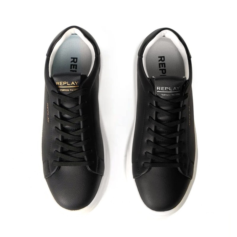 Replay Sneakers Nottong Future Leather-Black Replay Sneakers Nottong Future Leather-Black
