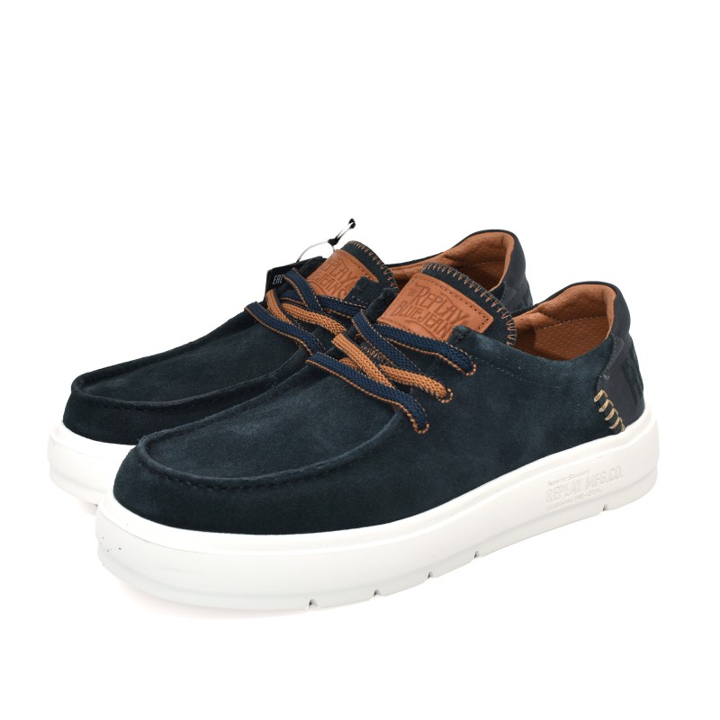 Replay Shoes Alcyon 2 Suede-Navy