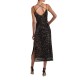 Nekane Dress Bianca Maxi Embroidered With Sequins-Black