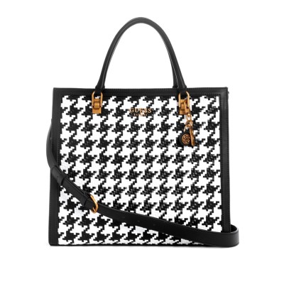 Guess Abey Elite Tote Bag-Black/White