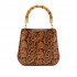 Guess Mini Handbag Eire Sibel Python-Print-Brown