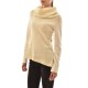 Lotus Eaters High Collar Rib Knit Blouse-Ecru Lotus Eaters High Collar Rib Knit Blouse-Ecru