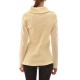 Lotus Eaters High Collar Rib Knit Blouse-Ecru Lotus Eaters High Collar Rib Knit Blouse-Ecru