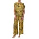 Lotus Eaters Relaxed Wide Fit Trousers-Mustard & Blue Lotus Eaters Relaxed Wide Fit Trousers-Mustard & Blue