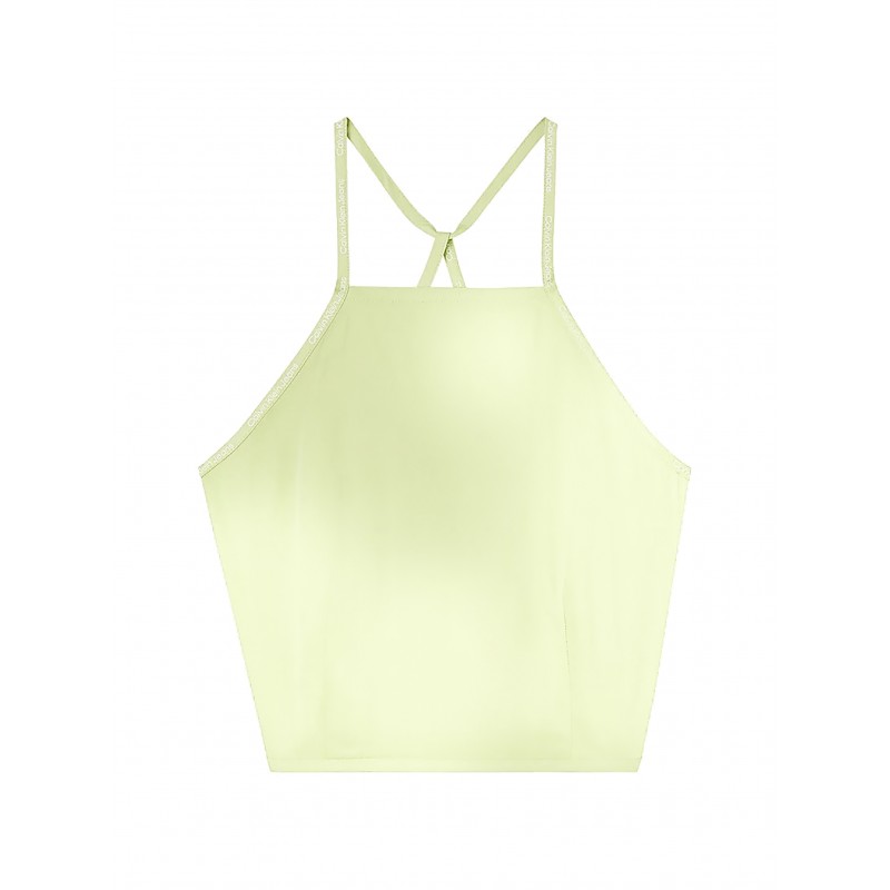Calvin Klein Strappy Top Repeat Logo-Jaded Green