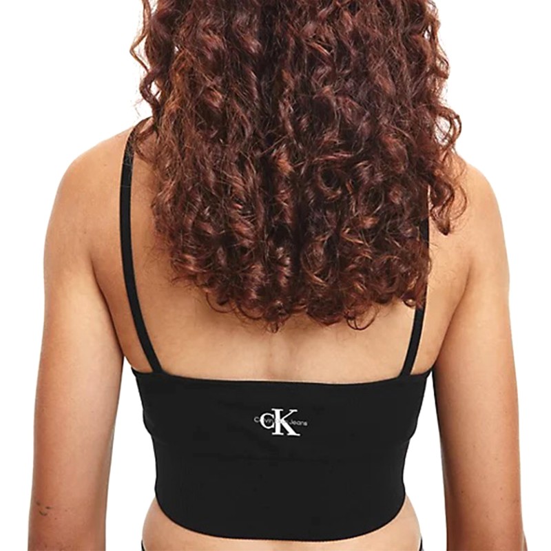 Calvin Klein Milano Jersey Bralette Top-Black Calvin Klein Milano Jersey Bralette Top-Black