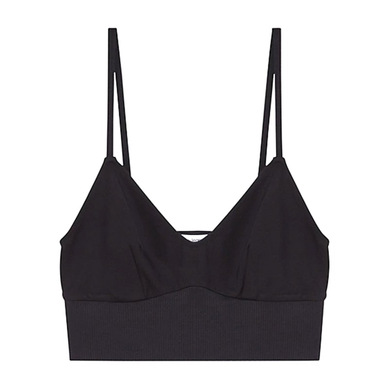 Calvin Klein Milano Jersey Bralette Top-Black Calvin Klein Milano Jersey Bralette Top-Black