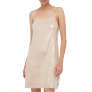 Calvin Klein Sequin Patterned Dress-Frosted Almond