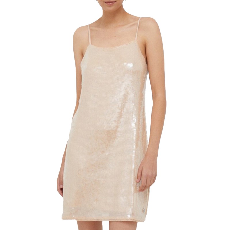 Calvin Klein Sequin Patterned Dress-Frosted Almond Calvin Klein Sequin Patterned Dress-Frosted Almond